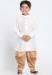 Picture of Charming Silk White Smoke Kids Kurta Pyjama