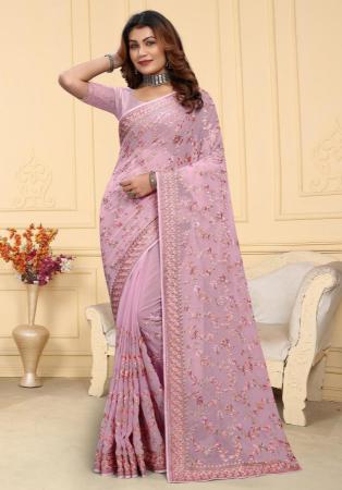 Picture of Admirable Georgette Rosy Brown Saree