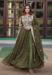 Picture of Amazing Georgette Dark Olive Green Readymade Gown