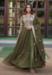 Picture of Classy Georgette Dark Olive Green Readymade Gown