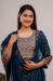Picture of Rayon & Cotton Navy Blue Readymade Salwar Kameez