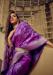 Picture of Sightly Satin & Brasso Dark Orchid Saree