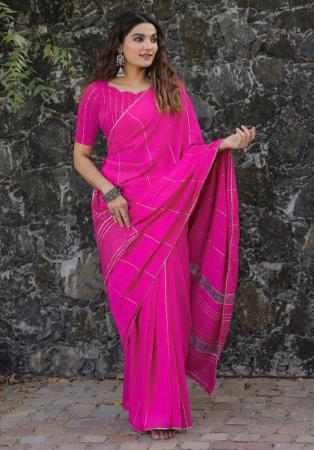 Picture of Amazing Chiffon Pale Violet Red Saree