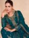 Picture of Beauteous Silk Teal Straight Cut Salwar Kameez