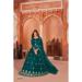 Picture of Magnificent Silk Teal Anarkali Salwar Kameez