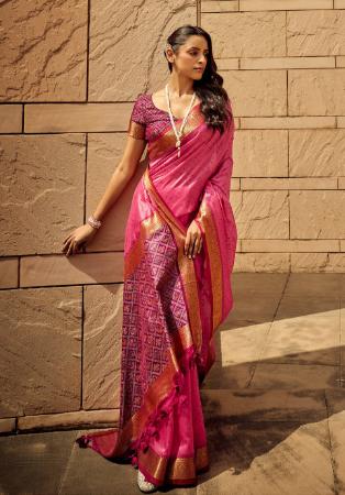 Picture of Fine Silk Light Pink Saree