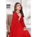Picture of Charming Georgette Fire Brick Saree