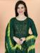 Picture of Graceful Cotton Forest Green Readymade Salwar Kameez