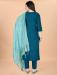 Picture of Admirable Cotton Teal Readymade Salwar Kameez