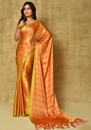 Picture of Alluring Satin Sandy Brown Saree