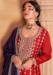 Picture of Ravishing Silk Crimson Straight Cut Salwar Kameez