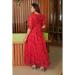 Picture of Superb Satin Crimson Readymade Gown