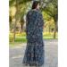 Picture of Statuesque Georgette Black Readymade Gown