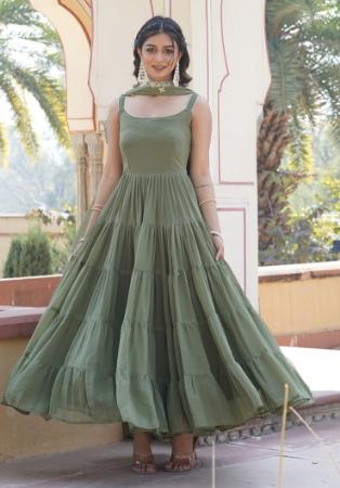 Picture of Splendid Georgette Dim Gray Readymade Gown