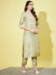 Picture of Gorgeous Silk Tan Readymade Salwar Kameez
