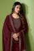Picture of Comely Georgette Maroon Straight Cut Salwar Kameez