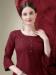 Picture of Classy Cotton Maroon Readymade Salwar Kameez