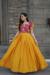Picture of Graceful Chiffon Golden Rod Readymade Gown