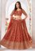 Picture of Alluring Georgette Fire Brick Readymade Lehenga Choli