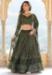 Picture of Comely Georgette Dark Olive Green Lehenga Choli