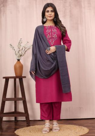 Picture of Well Formed Cotton Light Pink Readymade Salwar Kameez