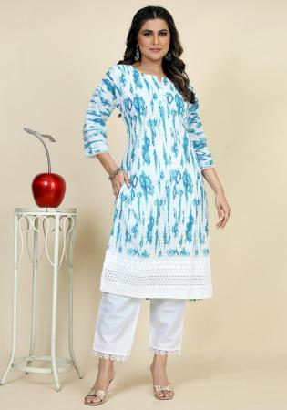 Picture of Enticing Georgette Powder Blue Kurtis & Tunic