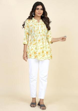 Picture of Lovely Rayon Beige Kurtis & Tunic