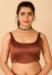 Picture of Charming Satin Brown Designer Blouse