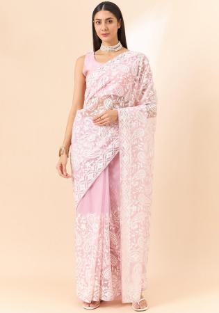 Picture of Bewitching Silk & Organza Plum Saree