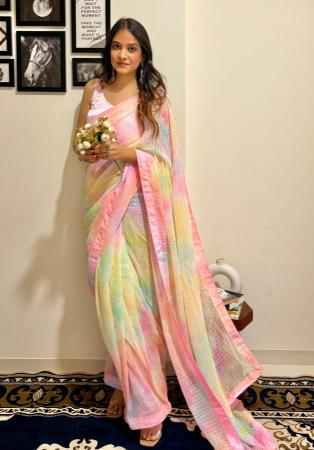 Picture of Graceful Georgette Burly Wood Saree