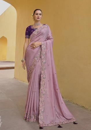 Picture of Resplendent Silk Rosy Brown Saree