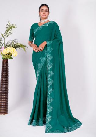 Picture of Ideal Silk Teal Saree