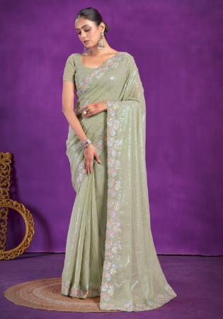 Picture of Beauteous Silk Grey Saree
