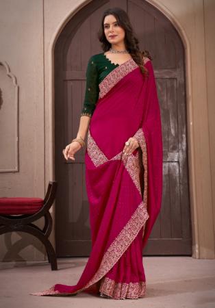 Picture of Appealing Georgette Dark Red Saree