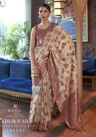 Picture of Shapely Organza Rosy Brown Saree
