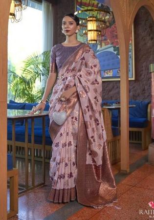 Picture of Resplendent Organza Rosy Brown Saree