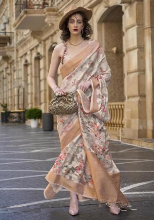 Picture of Shapely Brasso Rosy Brown Saree
