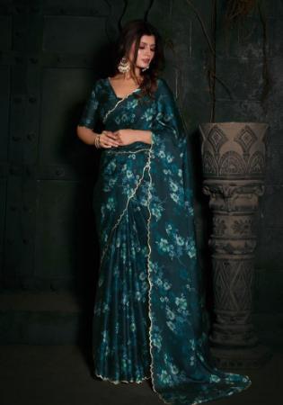 Picture of Splendid Chiffon & Satin & Silk Midnight Blue Saree