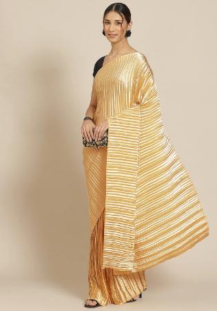Picture of Appealing Satin & Silk Wheat Saree