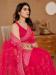 Picture of Well Formed Net Light Coral Saree