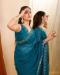 Picture of Gorgeous Georgette Teal Saree