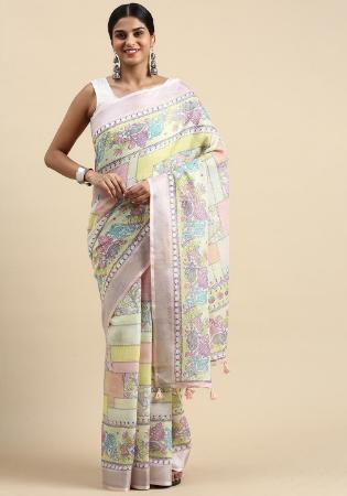 Picture of Bewitching Linen Beige Saree