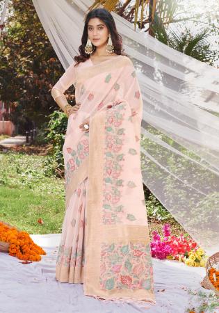 Picture of Appealing Cotton Pink Saree