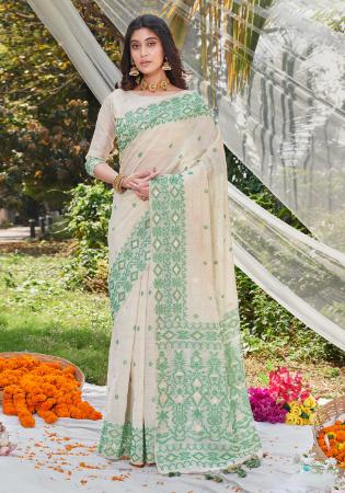 Picture of Excellent Cotton Light Green Saree