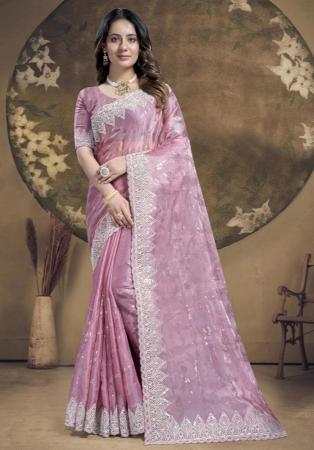 Picture of Ravishing Silk Rosy Brown Saree