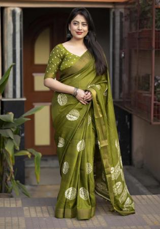 Picture of Excellent Cotton & Crepe Saddle Brown Saree