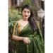 Picture of Sublime Cotton Dark Olive Green Saree