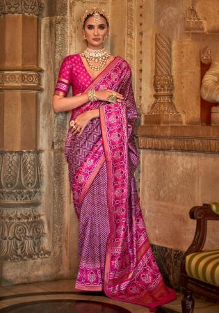 Picture of Magnificent Silk Medium Purple Saree