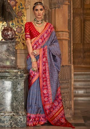 Picture of Charming Silk Grey Saree