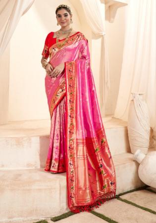 Picture of Shapely Silk Deep Pink Lehenga Sarees